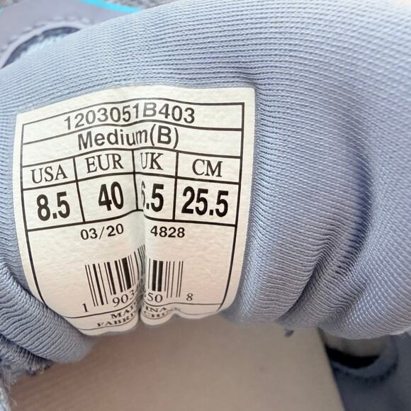 Brooks Ghost 12 Grey Blue Teal Size 8.5 Knit Run Gym Walk Comfort Worn 1X - Picture 7 of 7